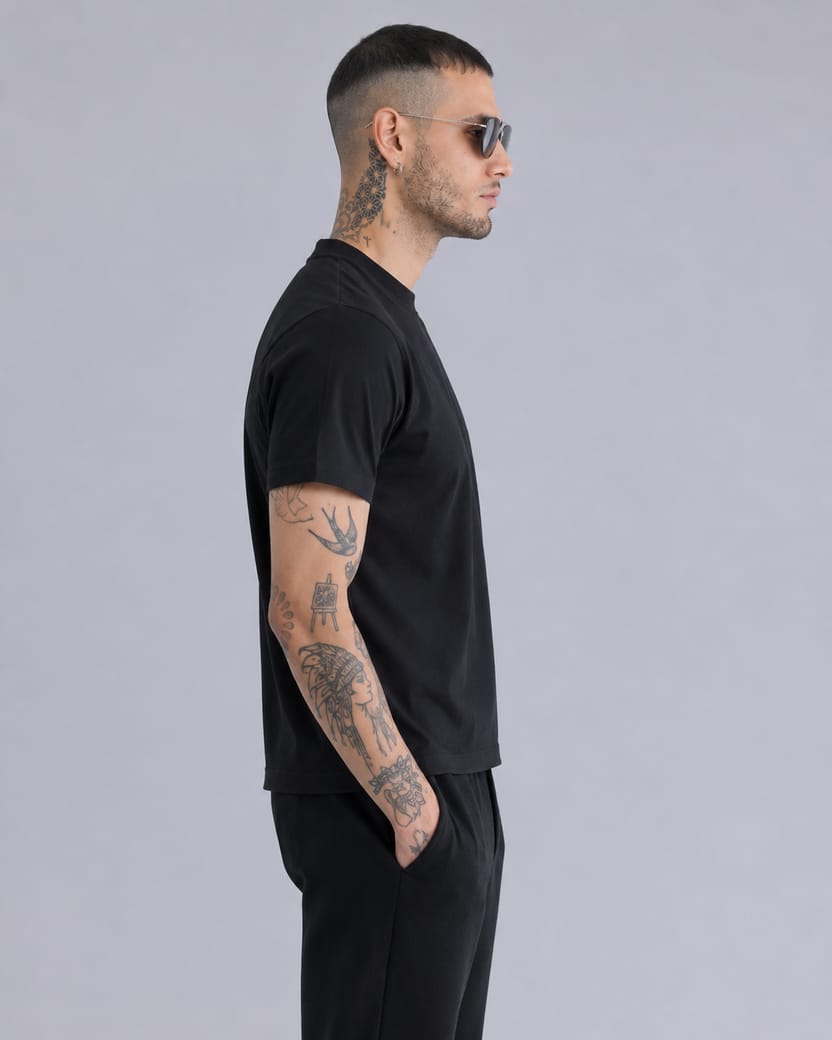 Black crop tees