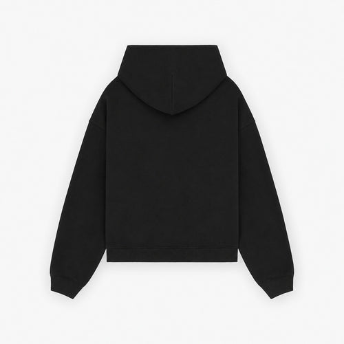 Black printed hoodie