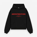 Black printed hoodie
