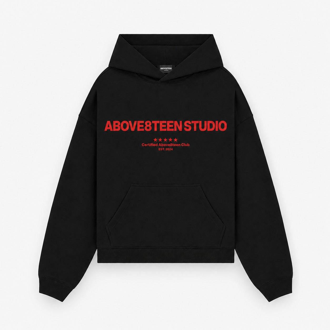 Black printed hoodie